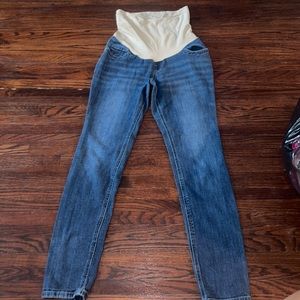 Indigo blue maternity jeans
